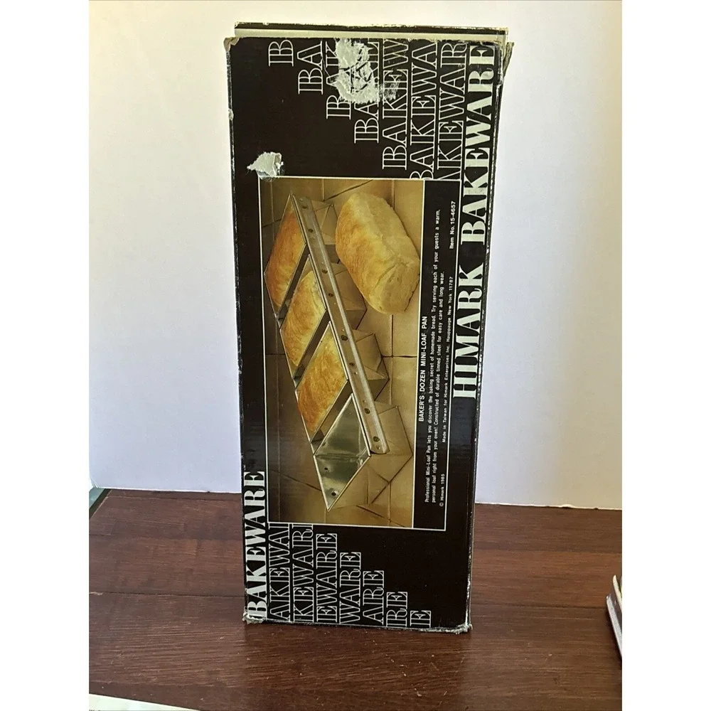 Himark Bakeware Mini-Loaf Pan Item No 15-4657 Vintage 1985‎ Tinned Steel